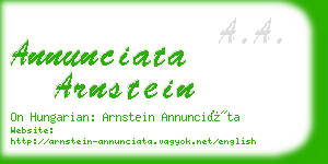 annunciata arnstein business card